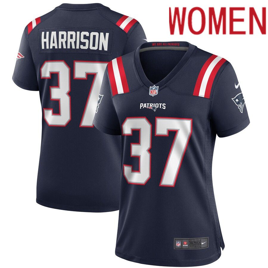 Women New England Patriots 37 Rodney Harrison Nike Navy Game Retired Player NFL Jersey